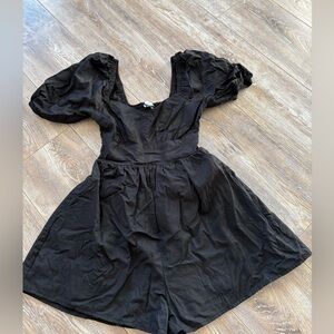 Black Puff Sleeve romper American eagle size xxs